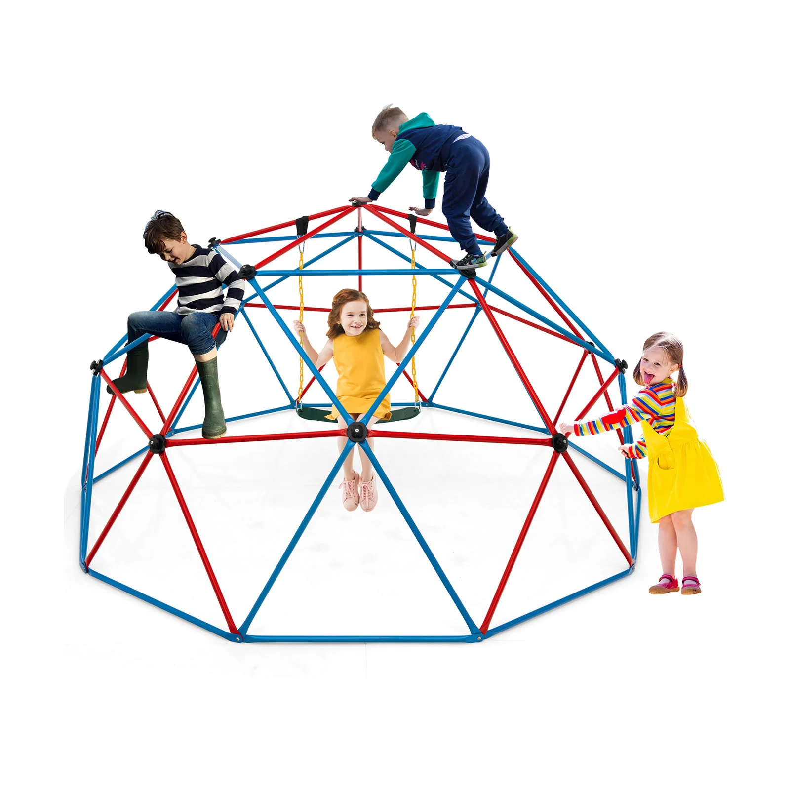 10 Feet Dome Climber with Swing and 800 Lbs Load Capacity - Image 11