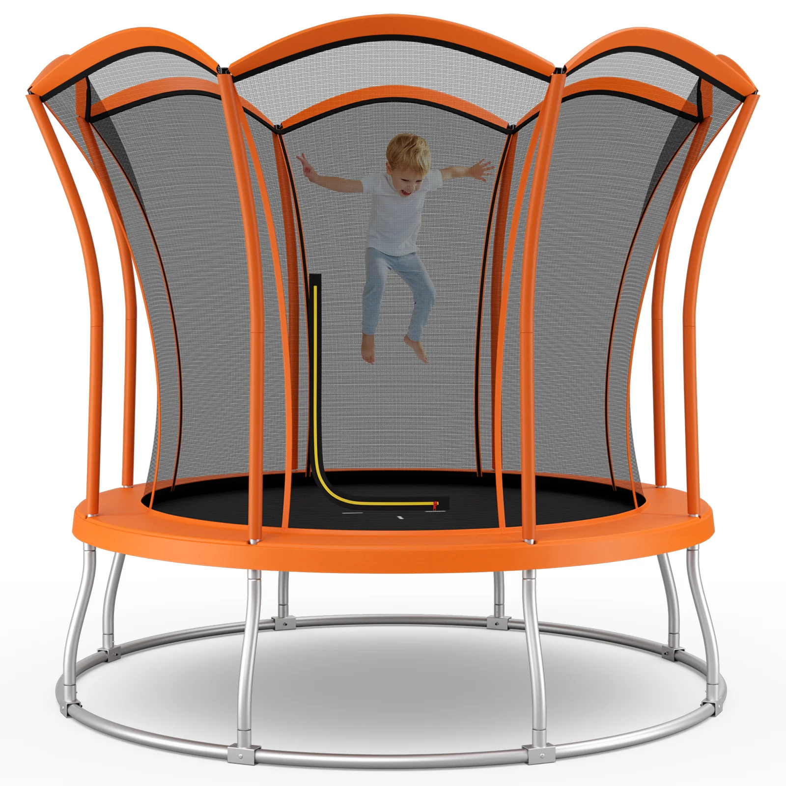 10 Feet Unique Flower Shape Trampoline with Galvanized Steel Frame - Image 3