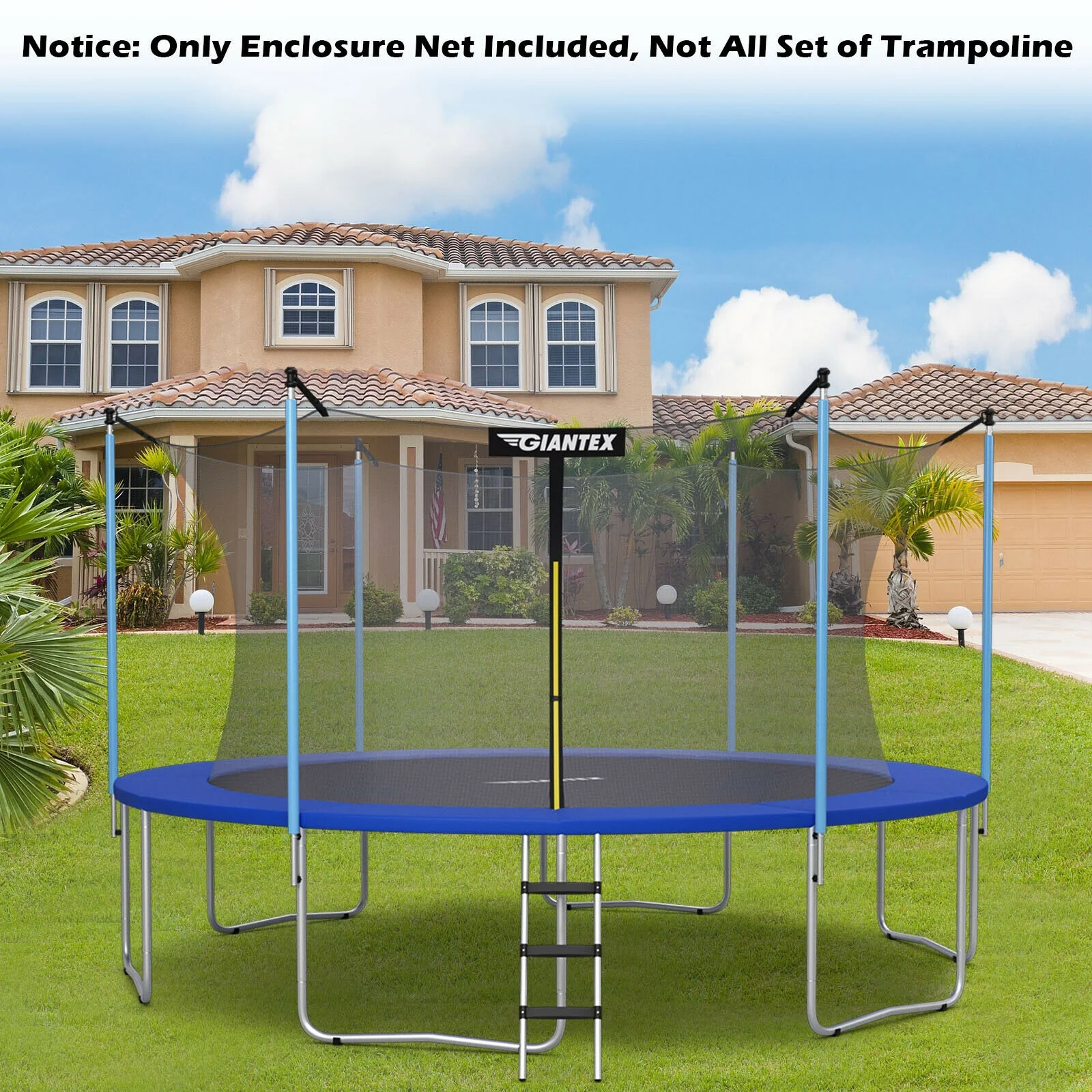 10Ft Replacement Weather-Resistant Trampoline Safety Enclosure Net - Image 24