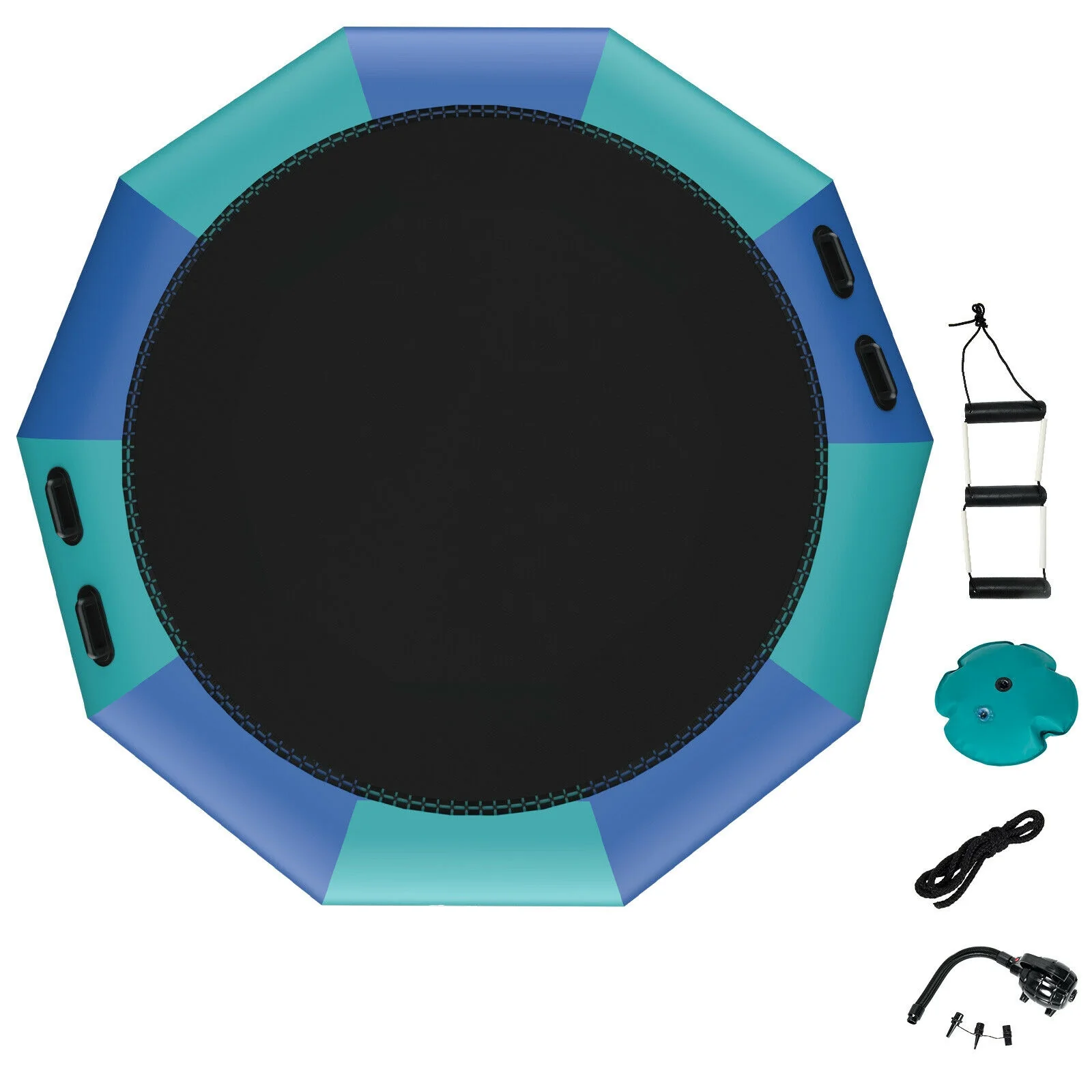 12 Feet Inflatable Splash Padded Water Bouncer Trampoline - Image 12