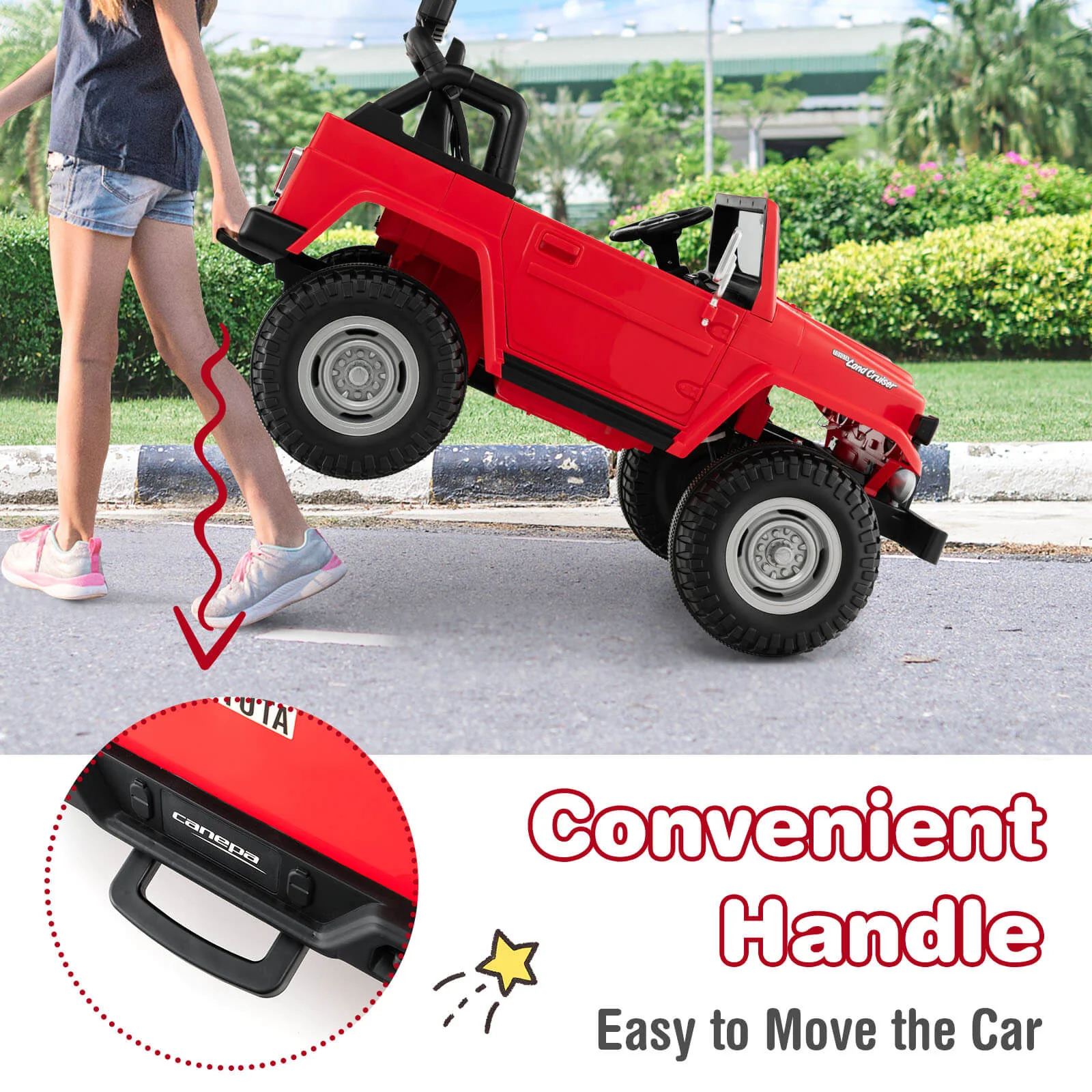 12V 2-Seat Licensed Kids Ride On Toyota FJ40 Car with 2.4G Remote Control - Image 21
