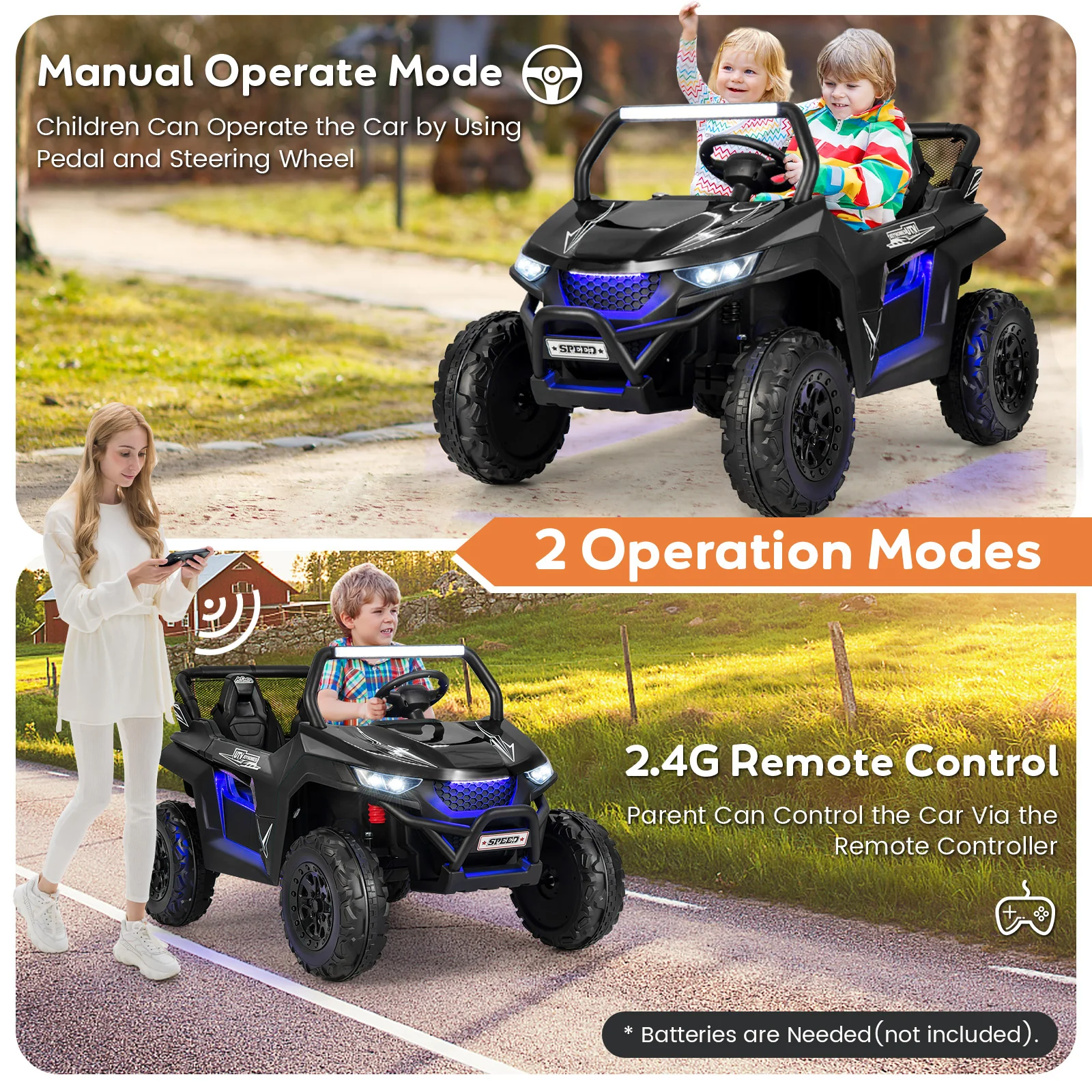 12V 2-Seater Kids Ride on UTV with Slow Start Function Music - Image 21