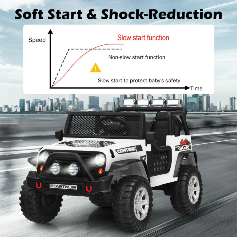 12V Kids Electric Ride On Truck with Remote Control and Operation Lever - Image 29
