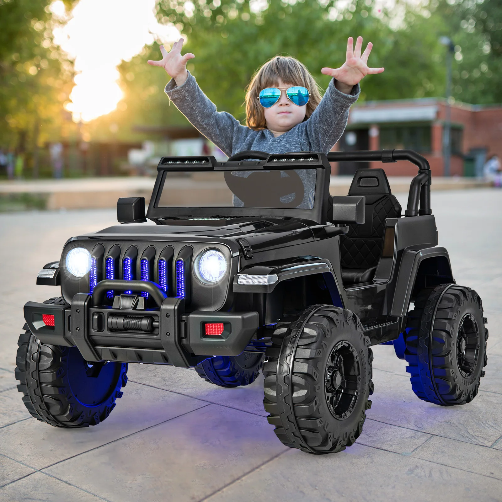 12V Kids Ride-on Jeep Car with 2.4 G Remote Control - Image 29