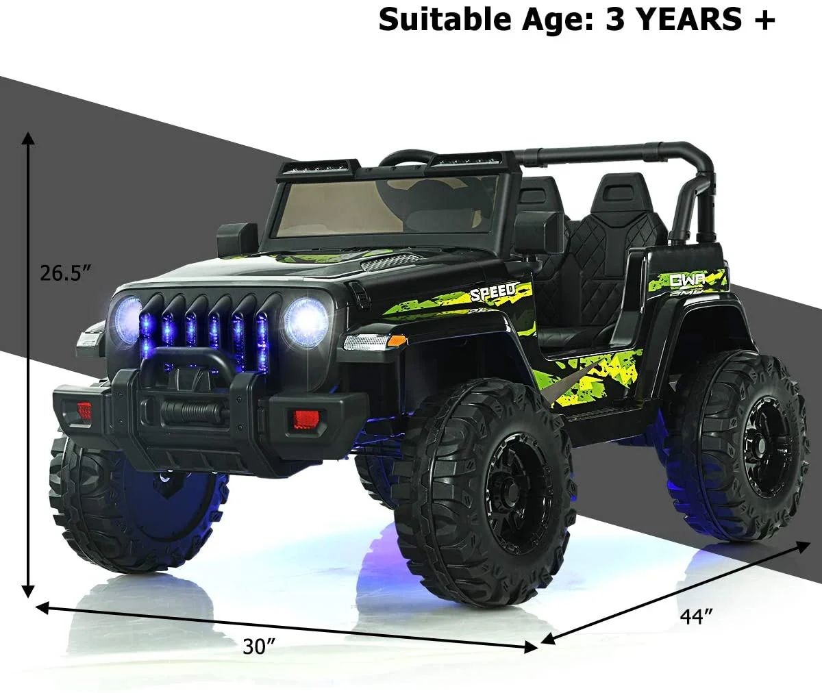 12V Kids Ride-on Jeep Car with 2.4 G Remote Control - Image 4