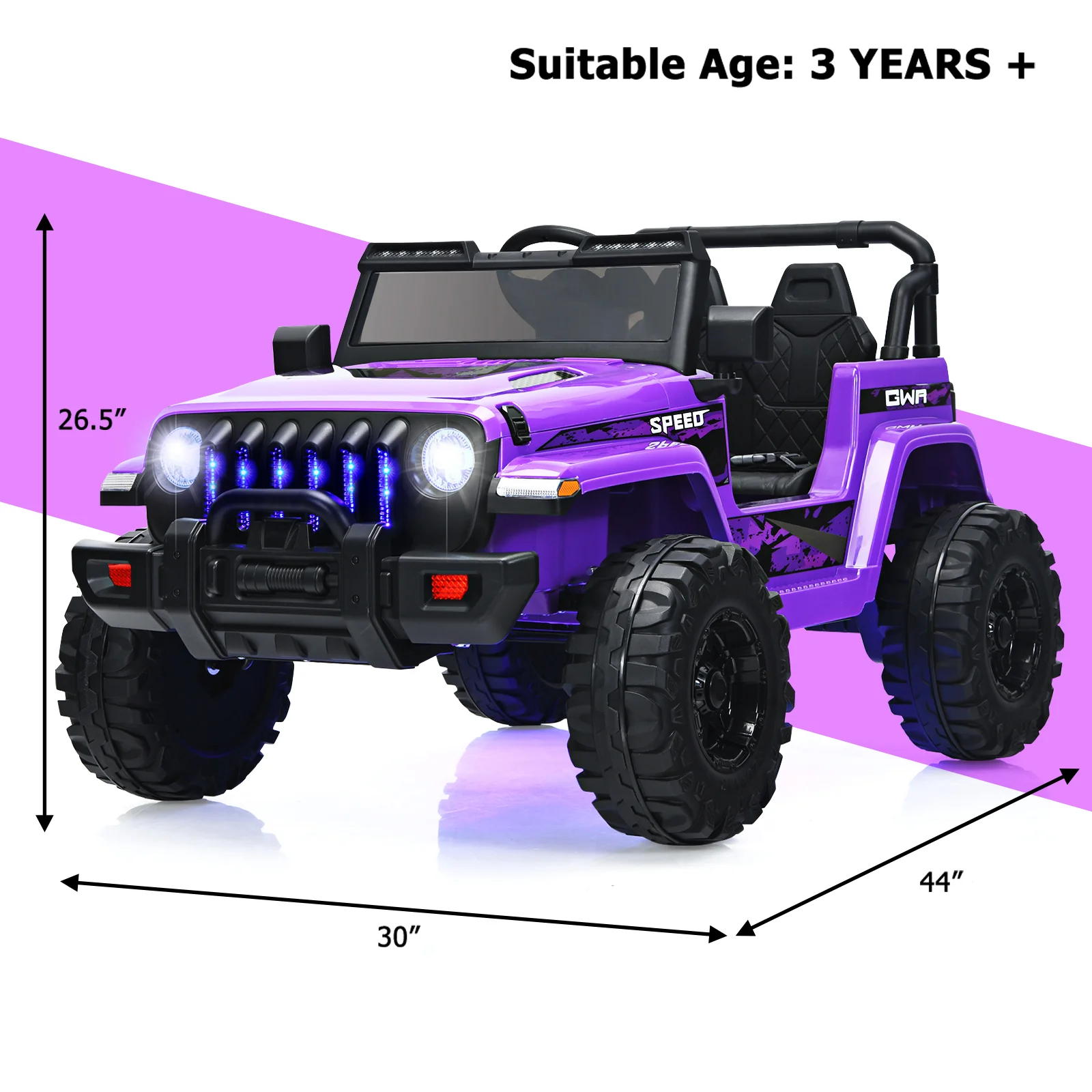 12V Kids Ride-on Jeep Car with 2.4 G Remote Control - Image 40