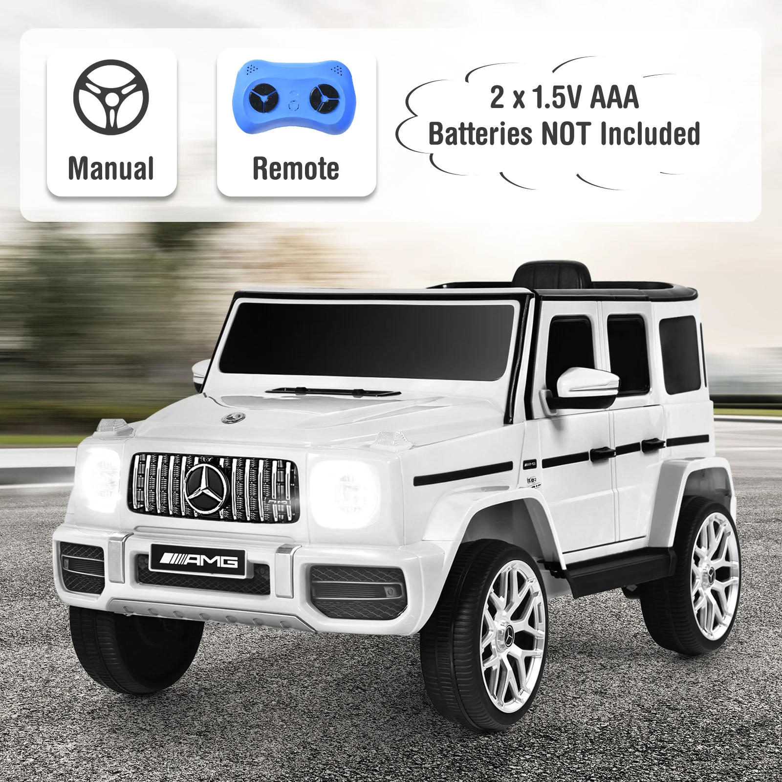 12V Mercedes-Benz G63 Licensed Kids Ride On Car with Remote Control - Image 12