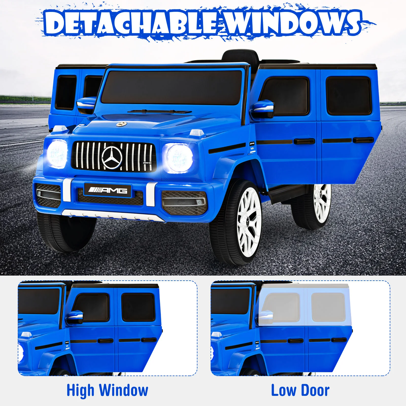 12V Mercedes-Benz G63 Licensed Kids Ride On Car with Remote Control - Image 30