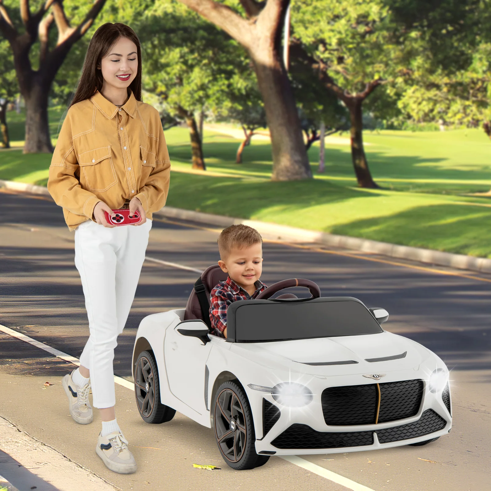 12V Powered Car Kids Ride-on Racer Car Licensed Bentley Bacalar - Image 25