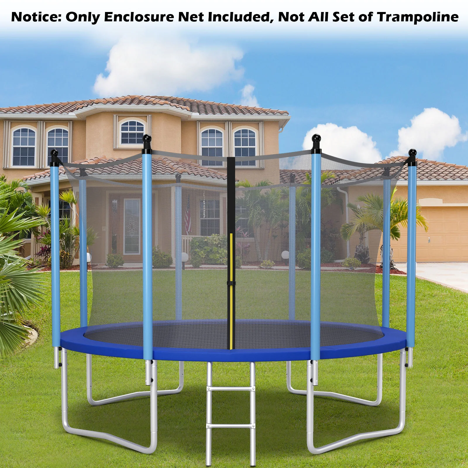 15/16 Feet Trampoline Replacement Safety Net with Adjustable Straps - Image 2