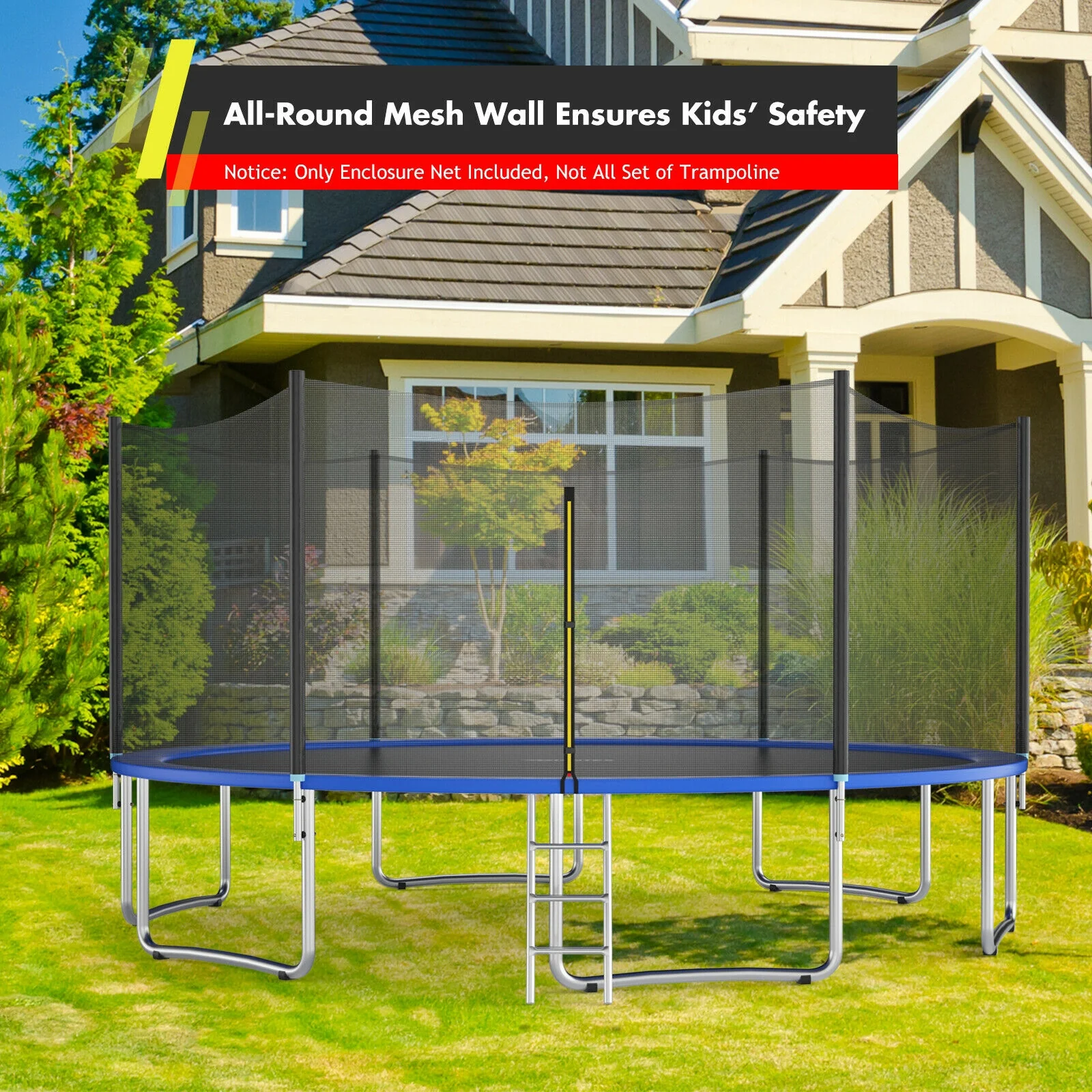 15 Feet Trampoline Safety Replacement Protection Enclosure Net - Image 2