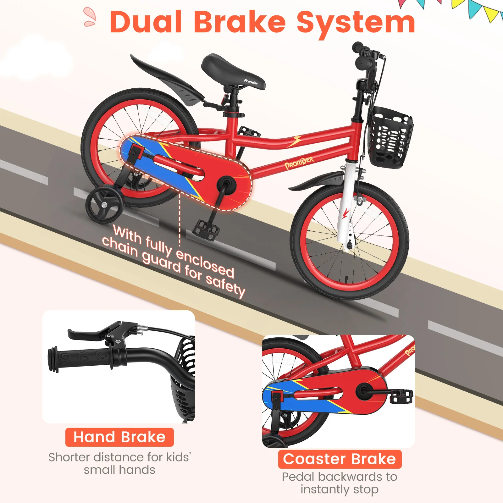 16 Inch Kids Bike with Removable Training Wheels - Image 23