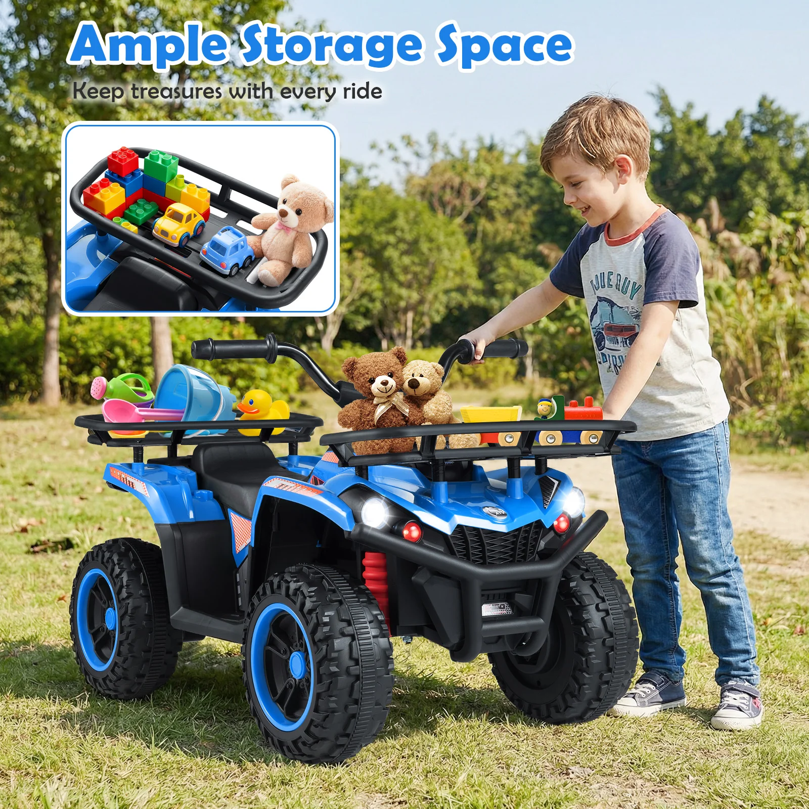 24V Electric Ride On Quad with LED Headlights - Image 24