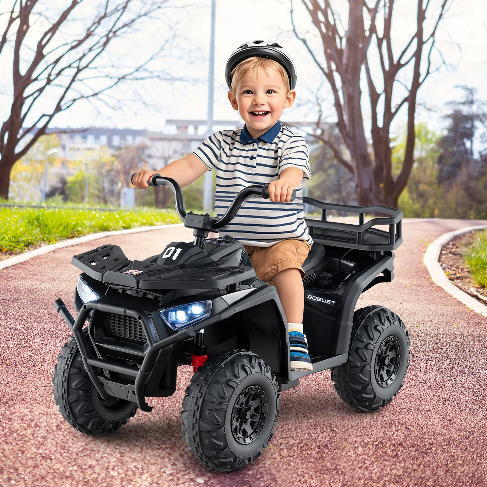 24V Kids Ride on Electric ATV Quad Car with Realistic Sounds and LED Lights - Image 2
