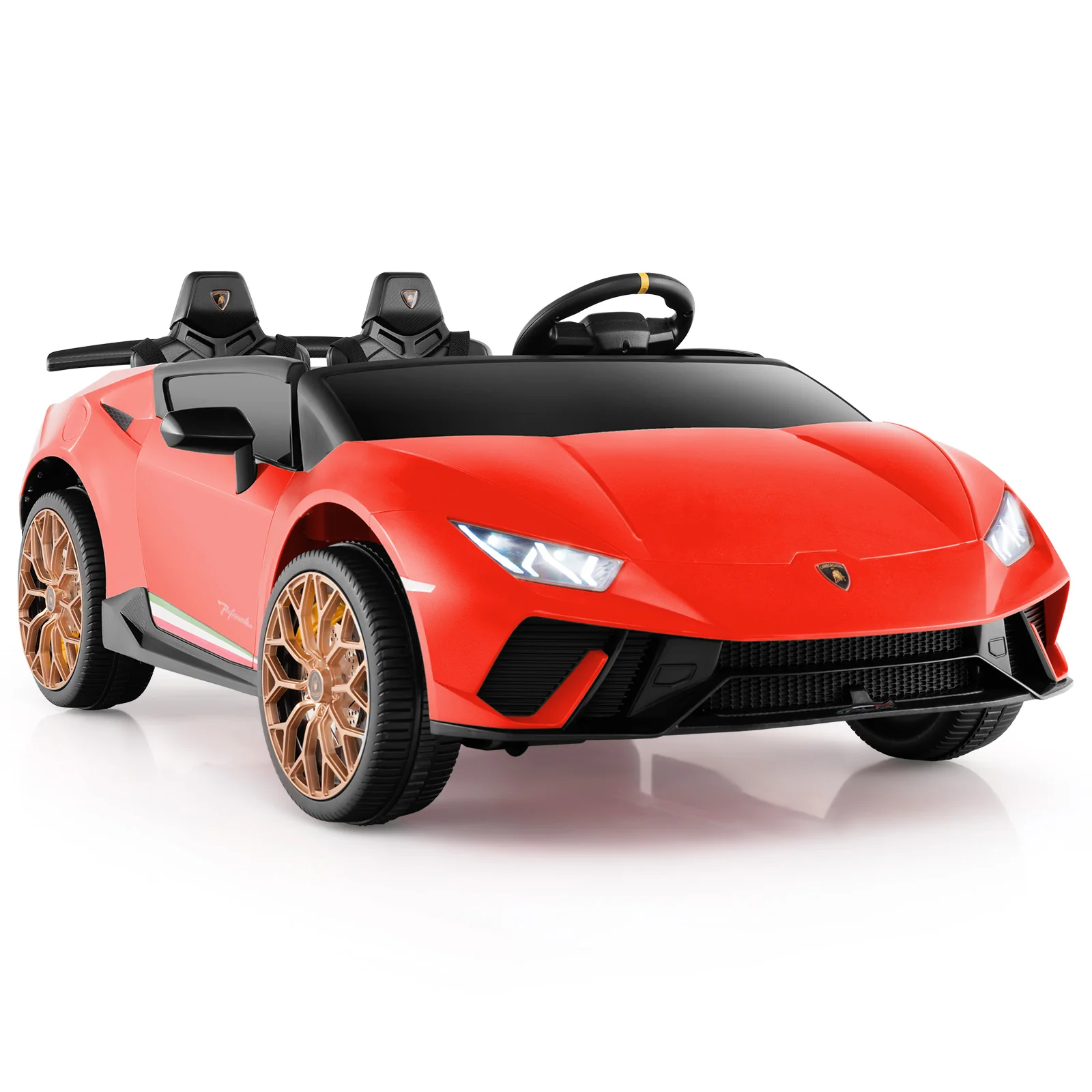 24V Ride-on Car for Kids 4WD 2-Seater Licensed Lamborghini Electric Vehicles with Music - Image 10