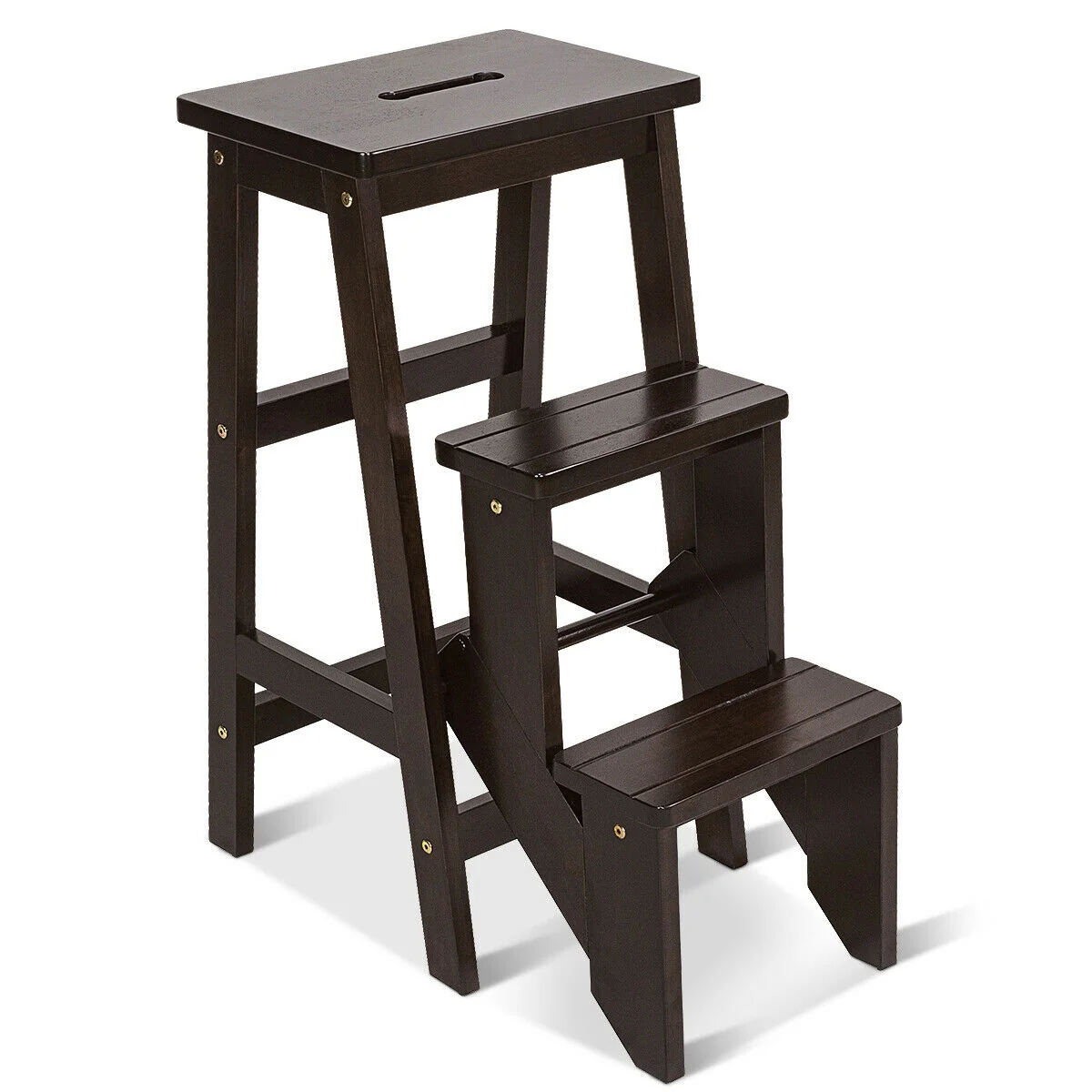 3 Tier Step Stool 3 in 1 Folding Ladder Bench - Image 3