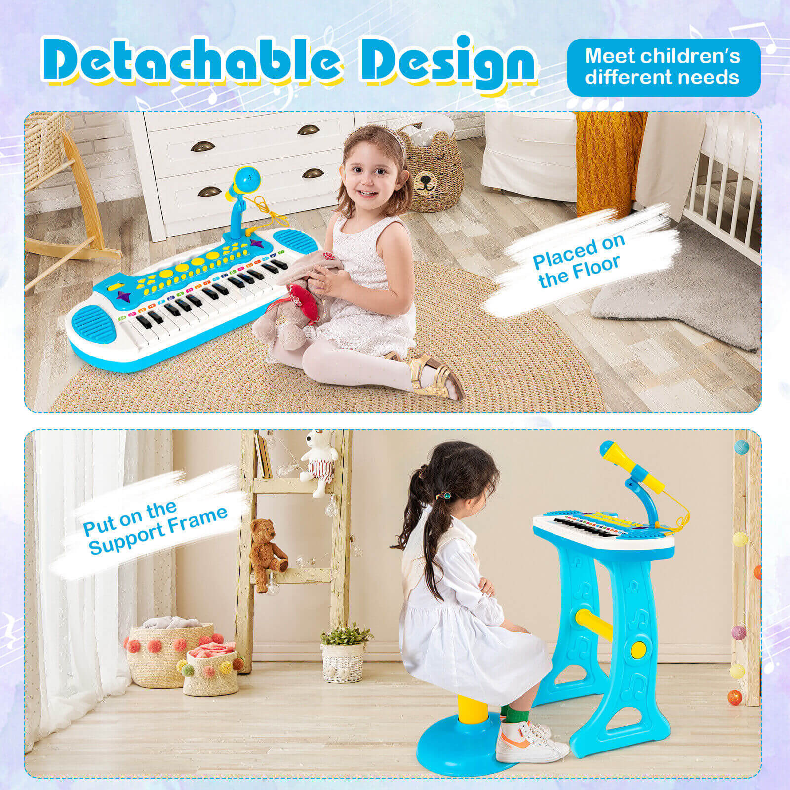 31-Key Kids Piano Keyboard Toy with Microphone and Multiple Sounds for Age 3+ - Image 6