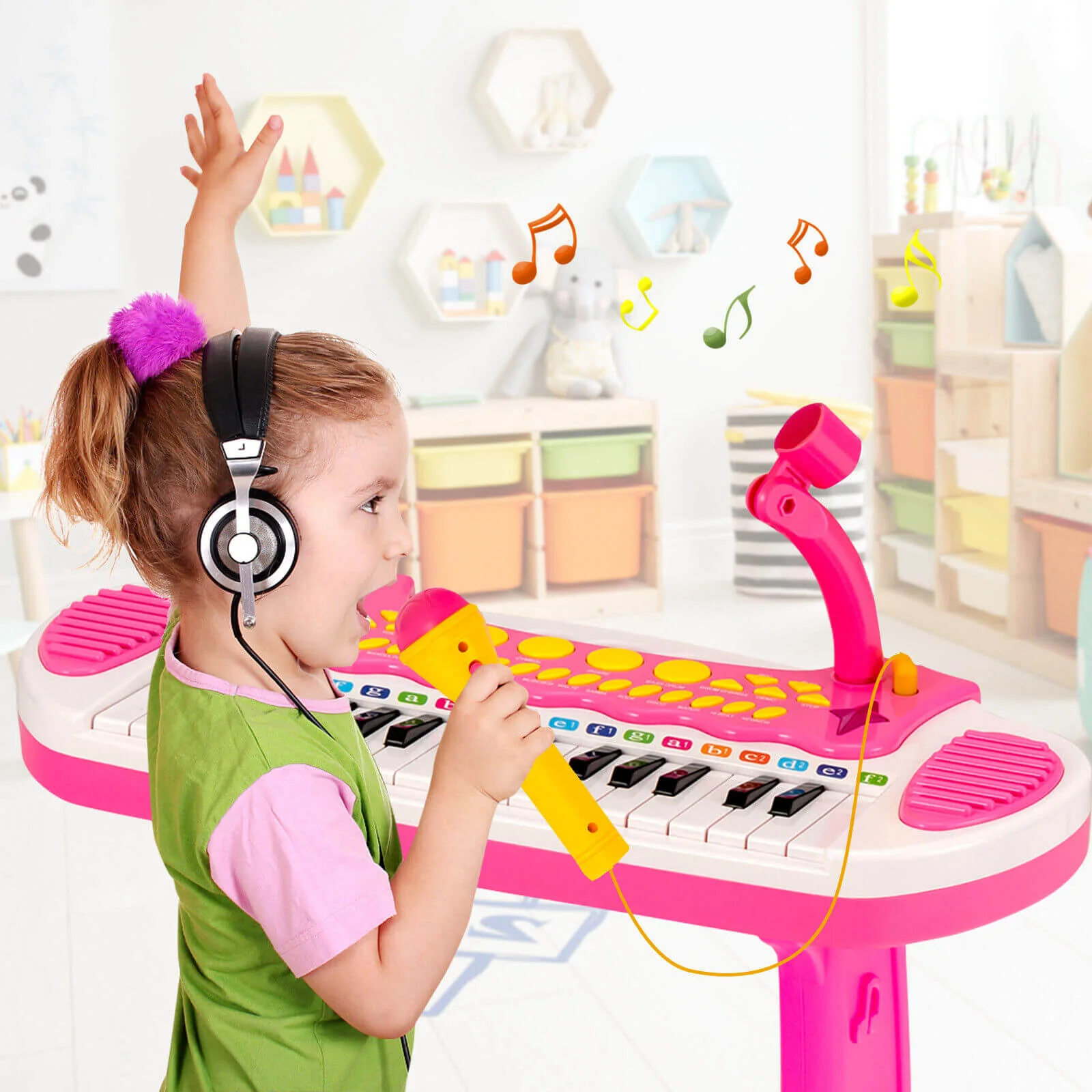 31-Key Kids Piano Keyboard Toy with Microphone and Multiple Sounds for Age 3+ - Image 9