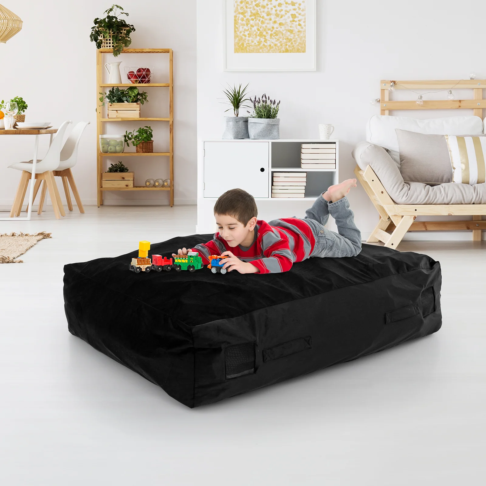 47 x 35.5 Inch Crash Pad Sensory Mat with Foam Blocks and Washable Cover - Image 9