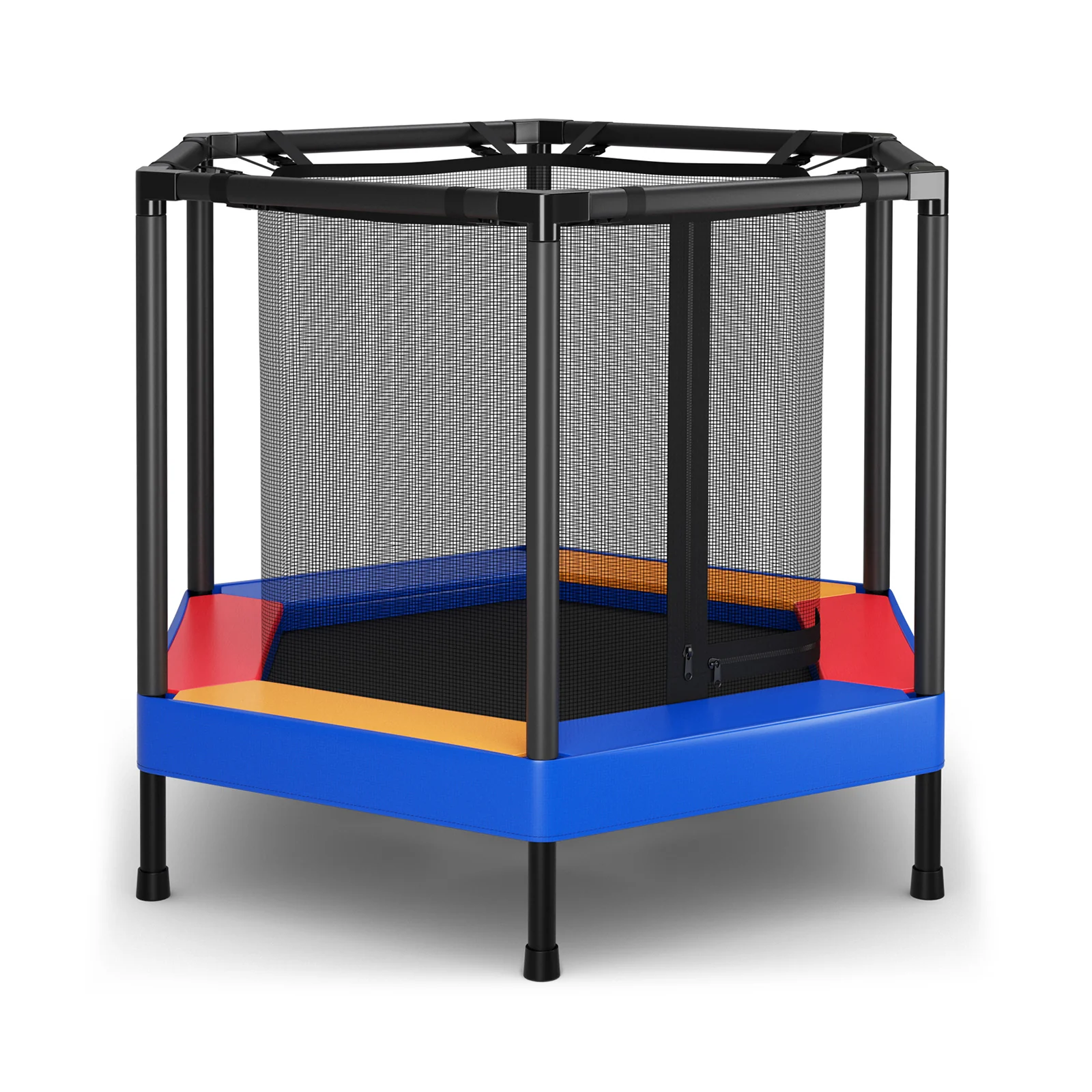 48 Inches Hexagonal Kids Trampoline With Foam Padded Handrails - Image 2