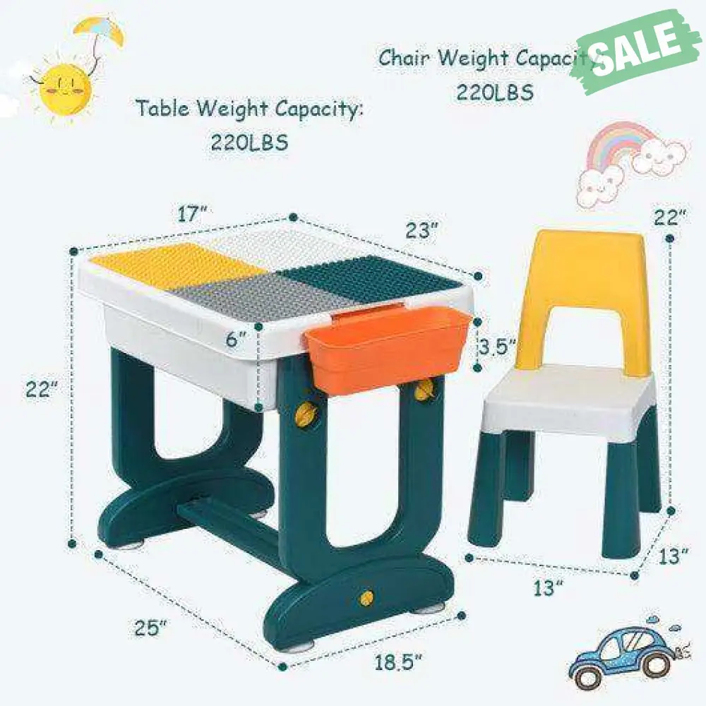 5-in-1 Kids Activity Table Set - Image 5
