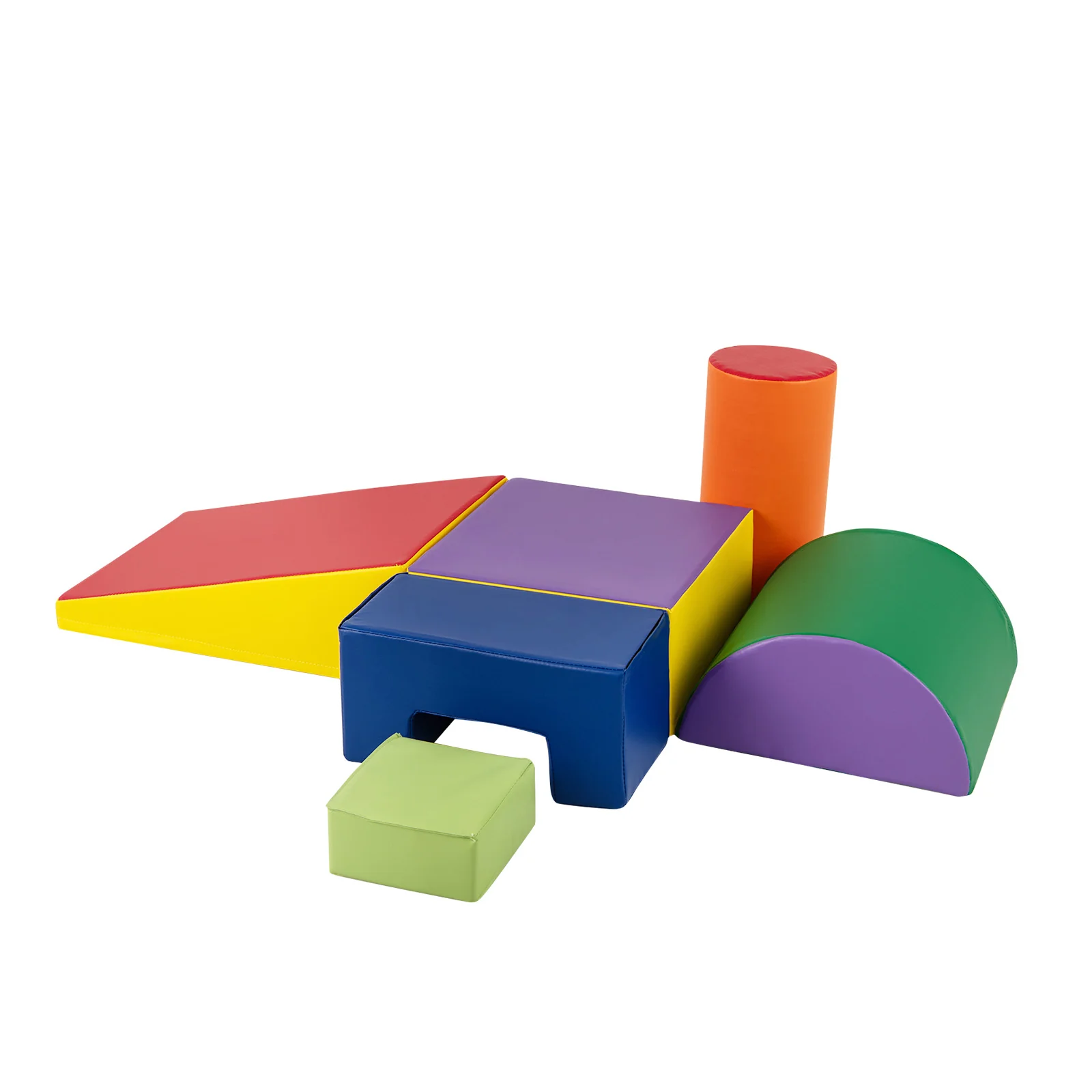 6 Pieces Foam Climbing Blocks Indoor Climb and Crawl Activity Playset with Rectangles - Image 36