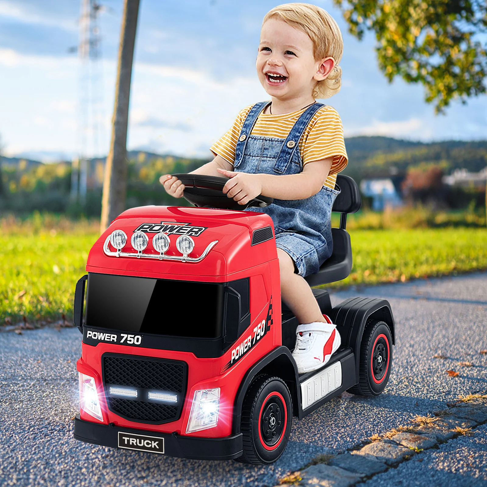 6V Kids Electric Ride-on Truck with Height Adjustable Seat - Image 17