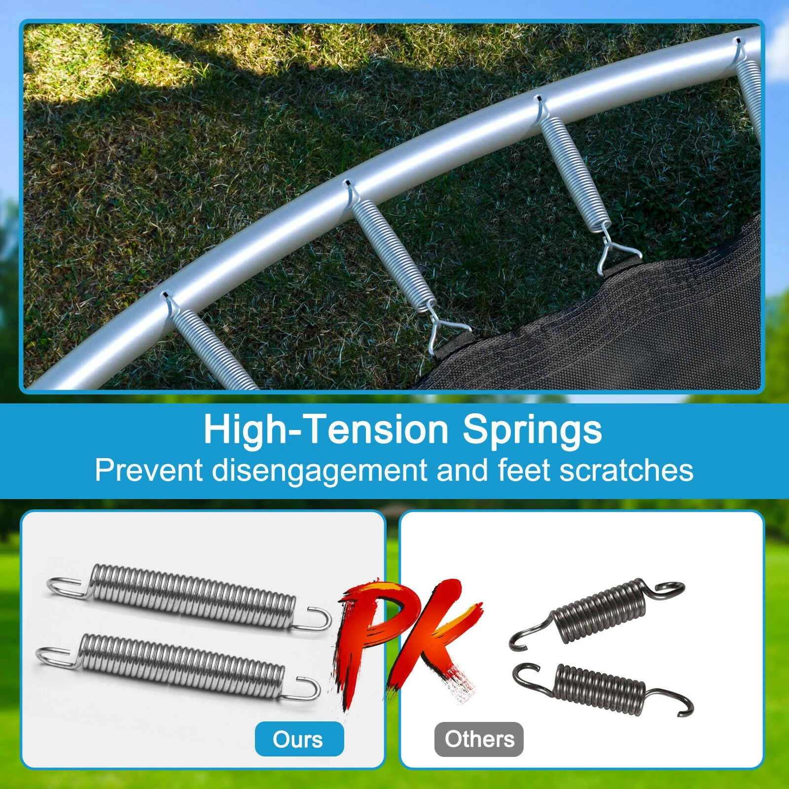8/10/12/14/15/16 Feet Outdoor Trampoline Bounce Combo with Safety Closure Net Ladder - Image 32