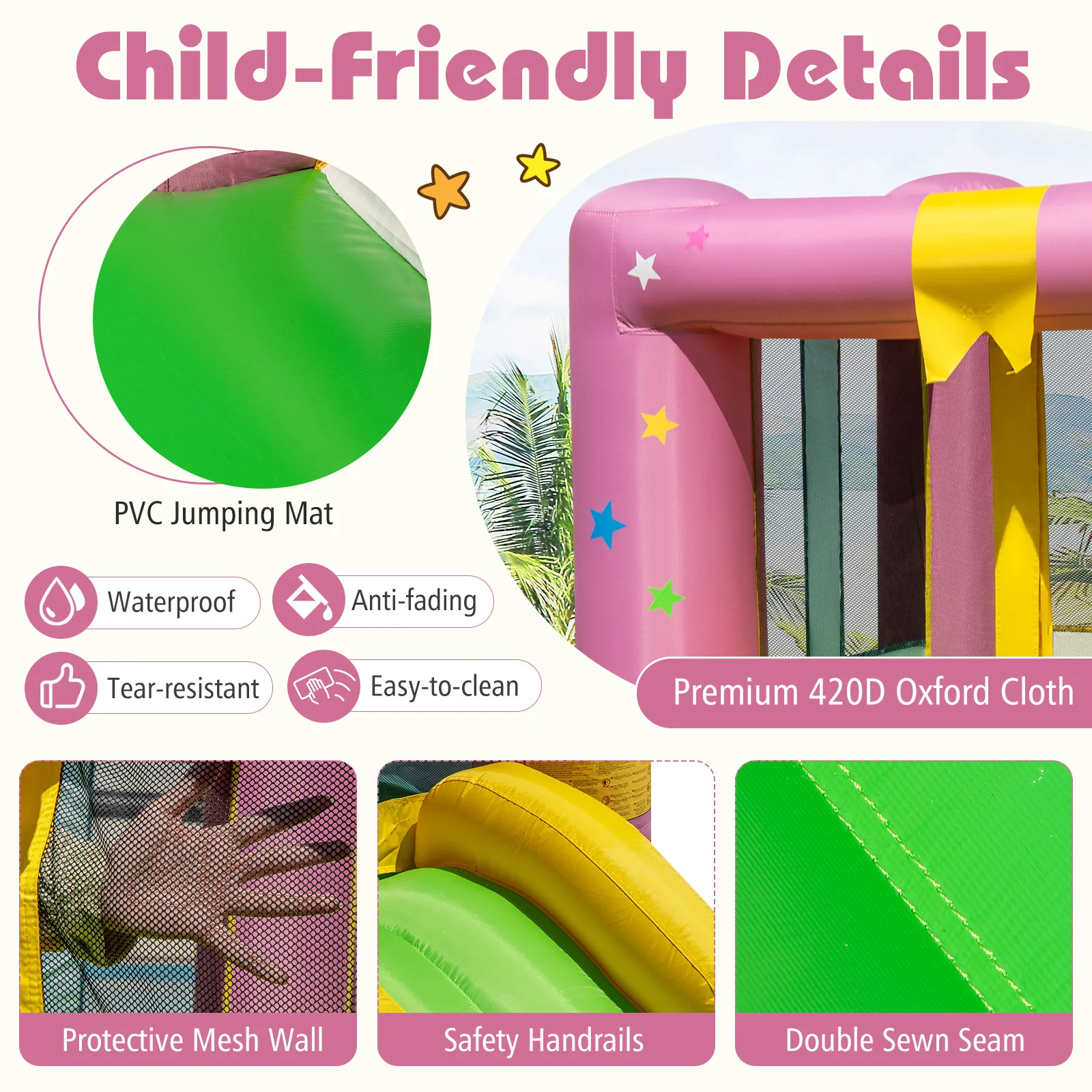 Bouncy Castle with Jumping Area and 520W Blower - Image 5