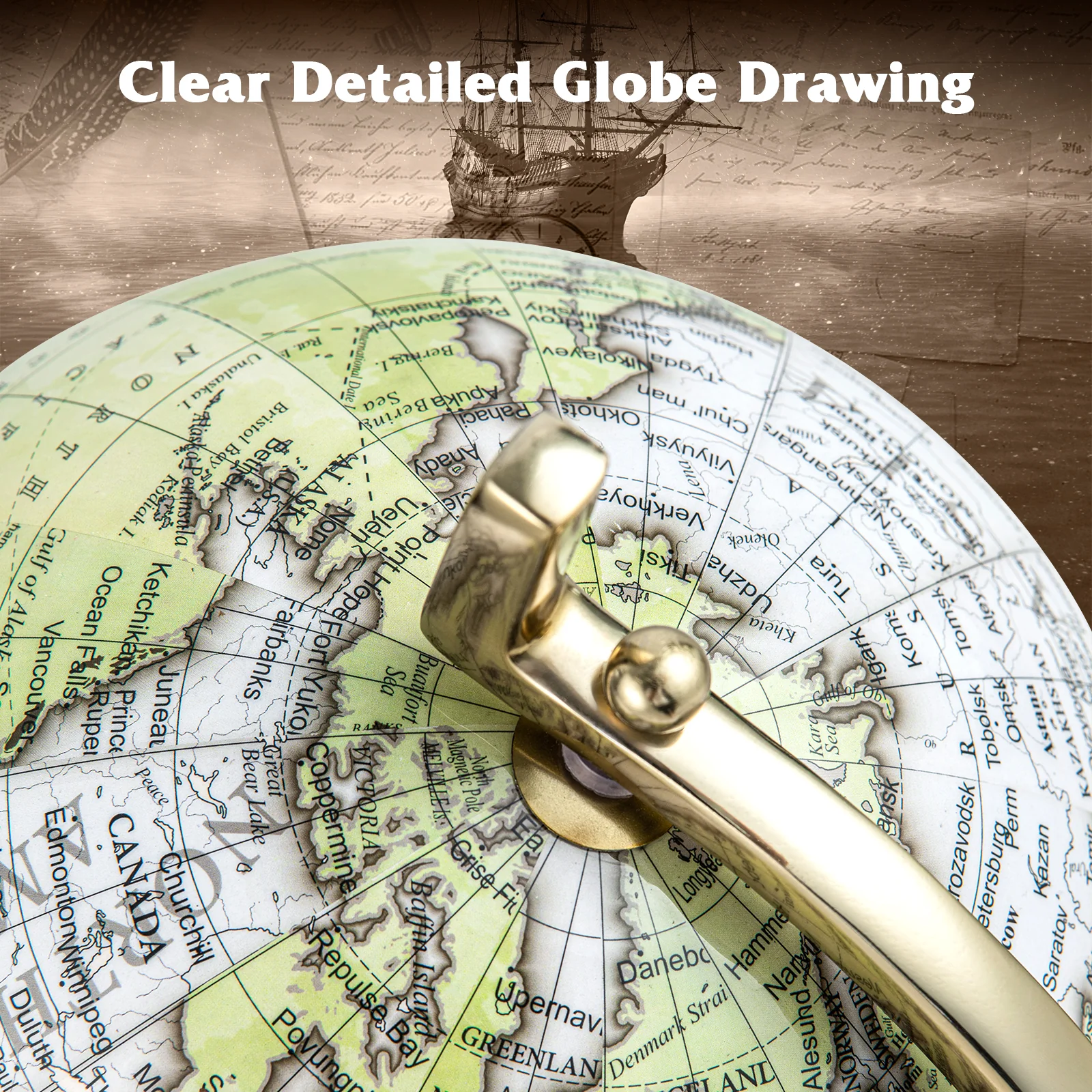 Educational Geographic 5/8/10 Inch World Globe with Triangle Metal Stand - Image 14