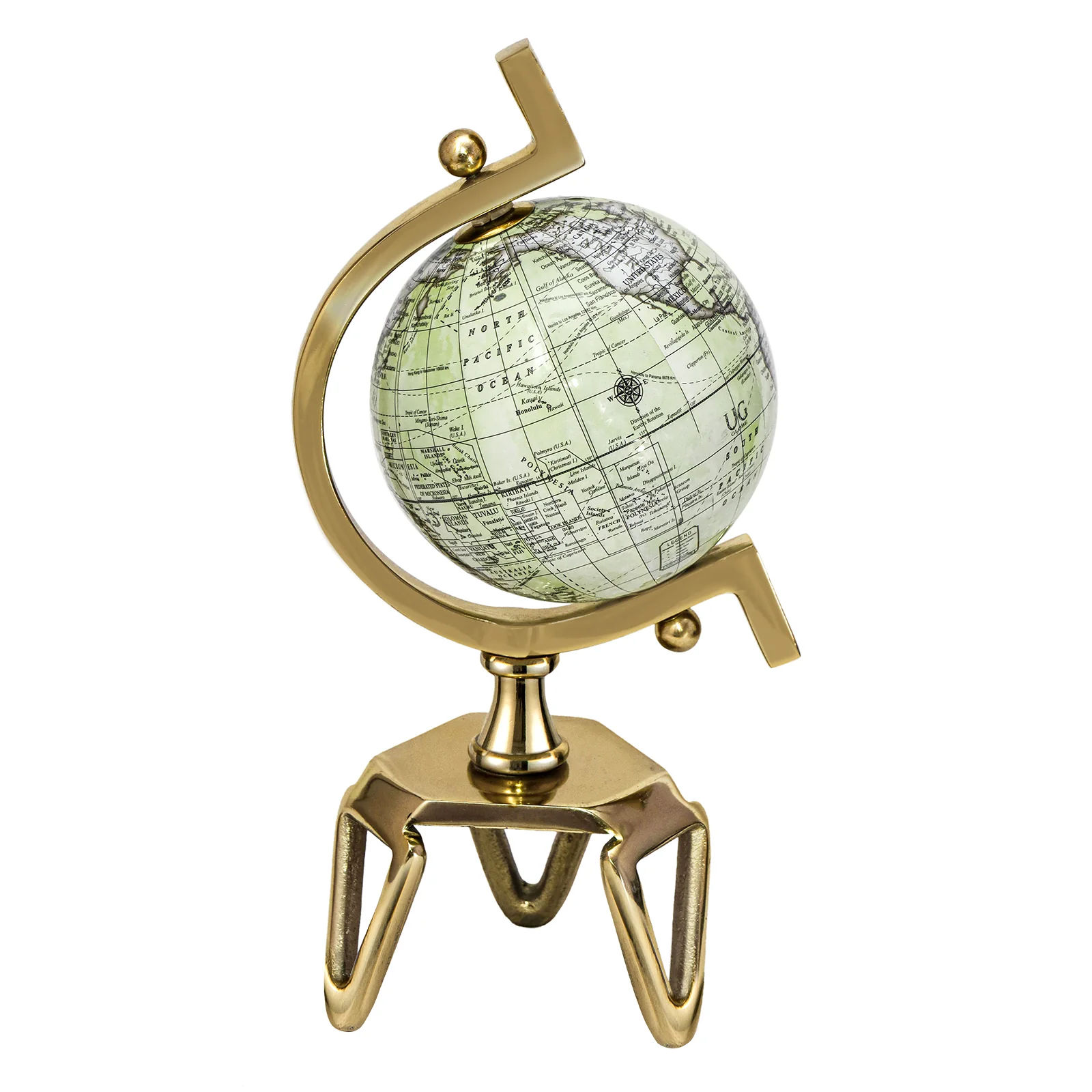 Educational Geographic 5/8/10 Inch World Globe with Triangle Metal Stand - Image 3