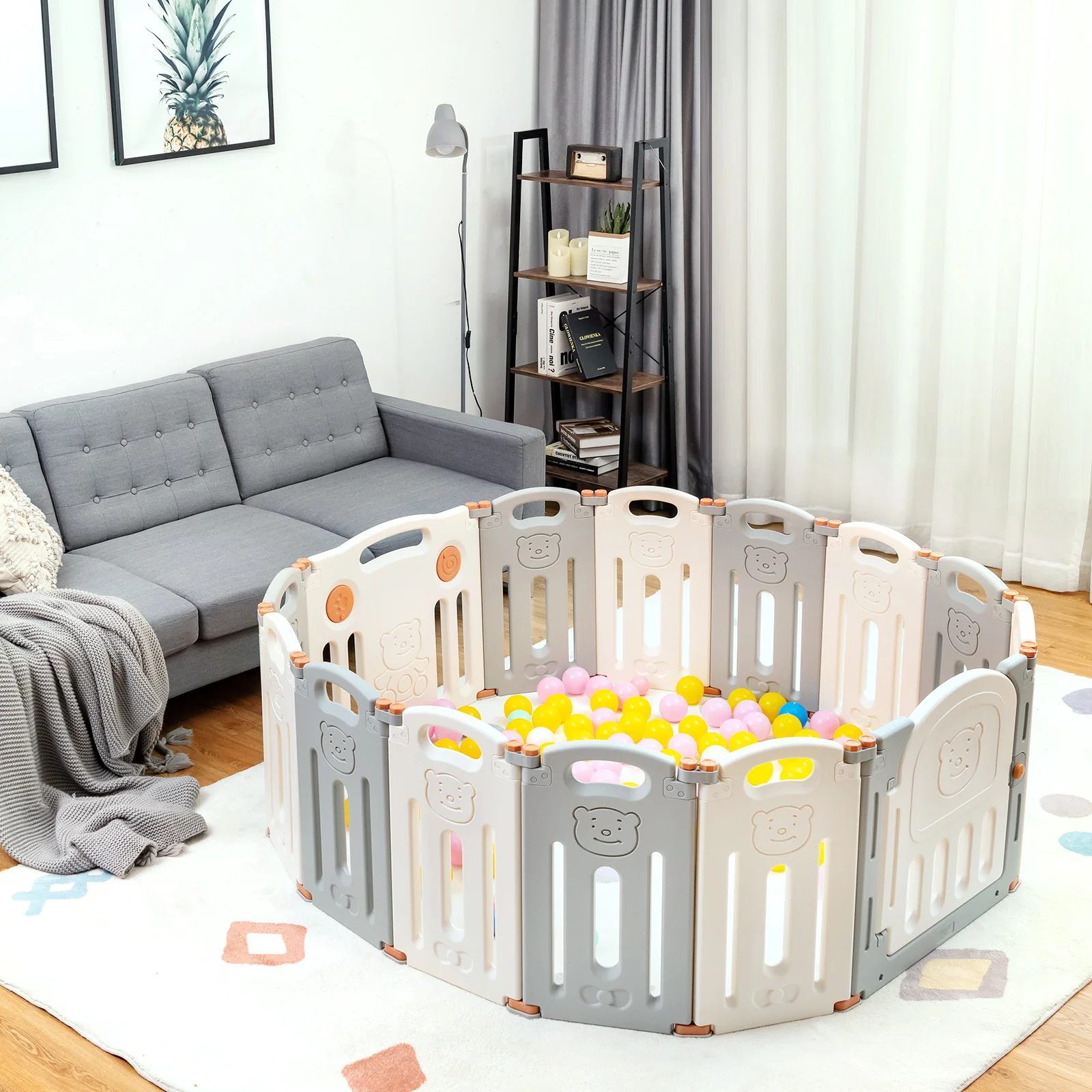 Foldable Baby Playpen 14 Panel Activity Center Safety Play Yard - Image 17
