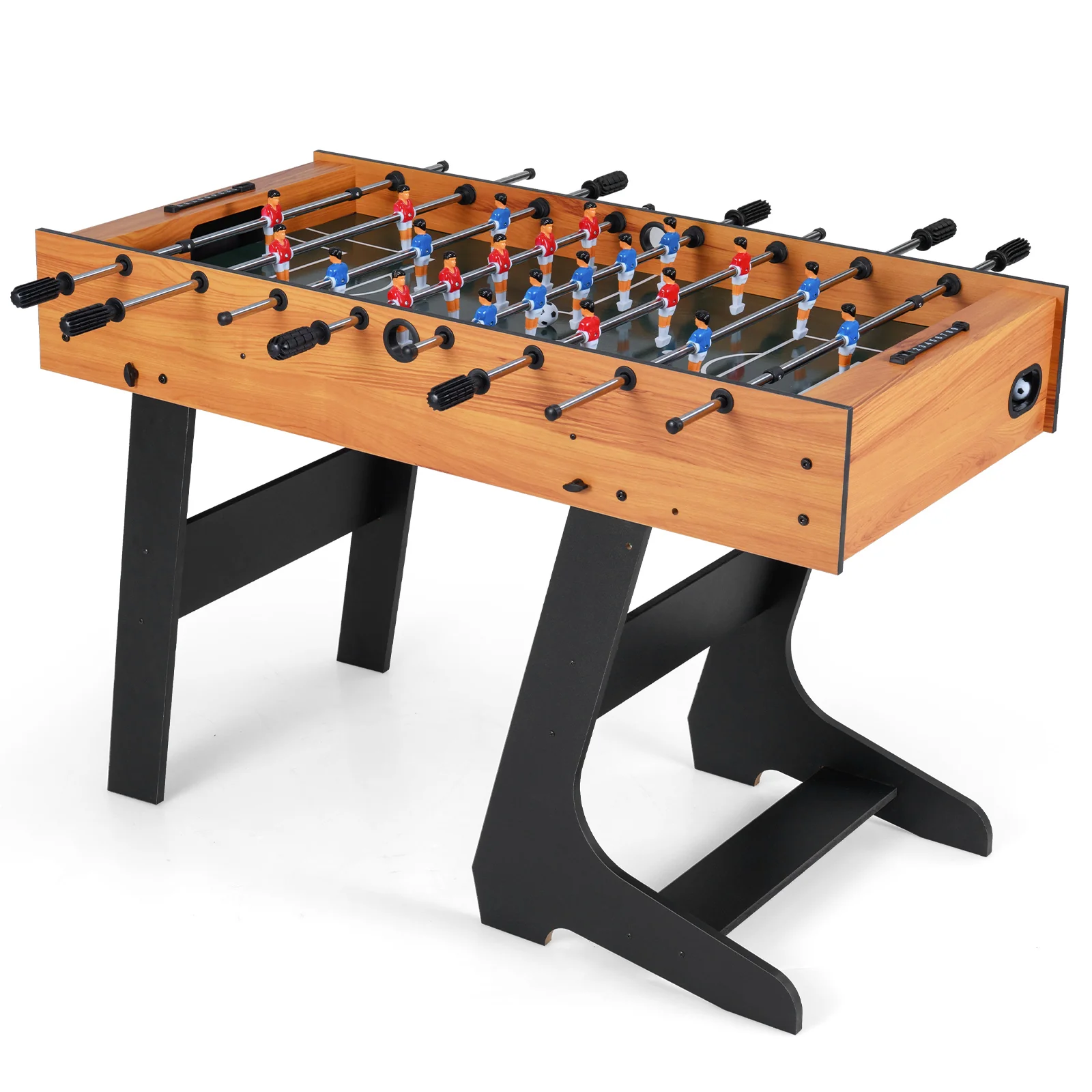 Folding Foosball Table with 22 Players and Slide Scorers Space-Saving Game Table - Image 3