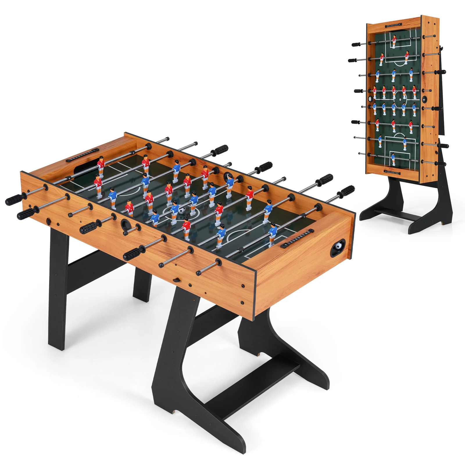 Folding Foosball Table with 22 Players and Slide Scorers Space-Saving Game Table - Image 4