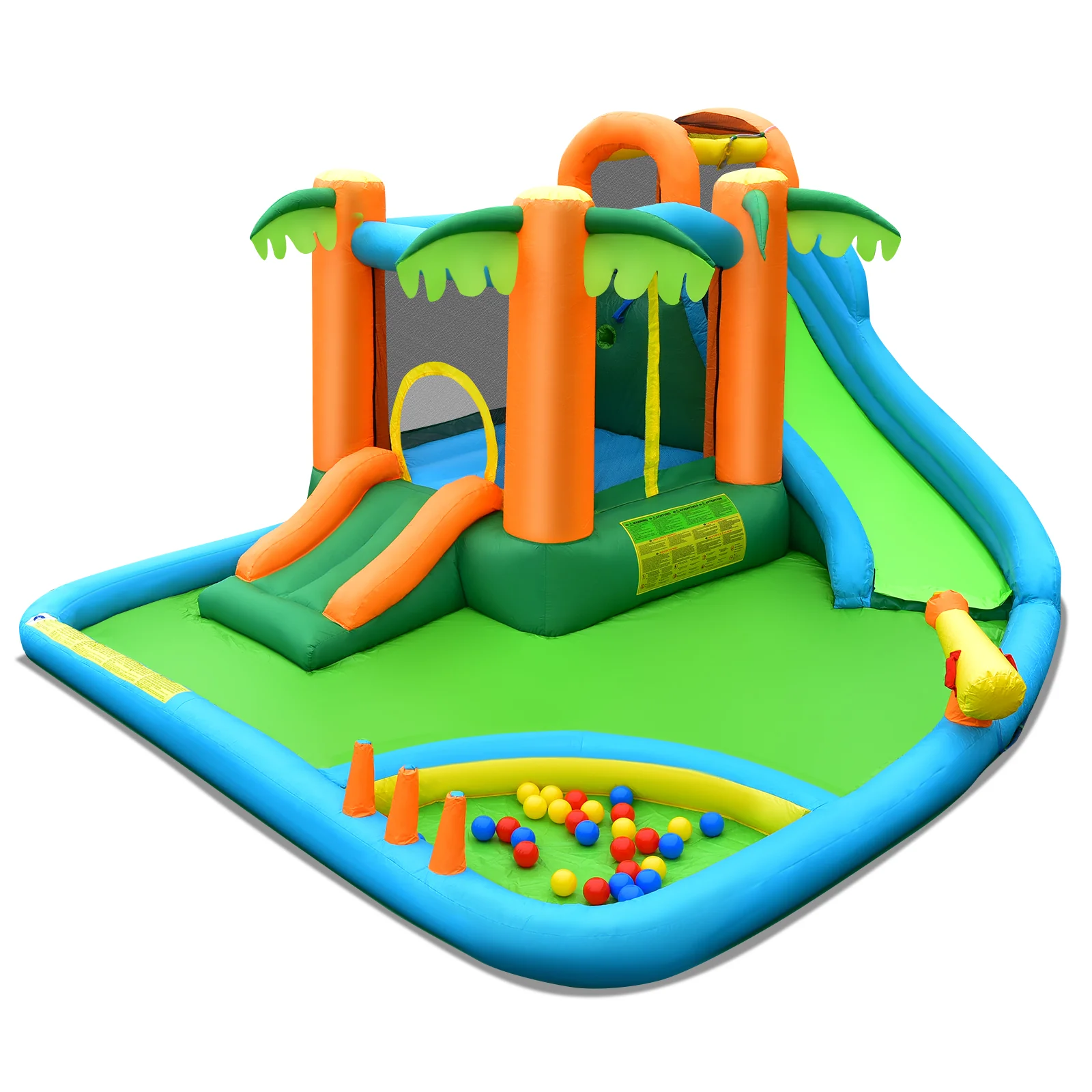 Inflatable Water Slide Park with Upgraded Handrail without Blower - Image 4