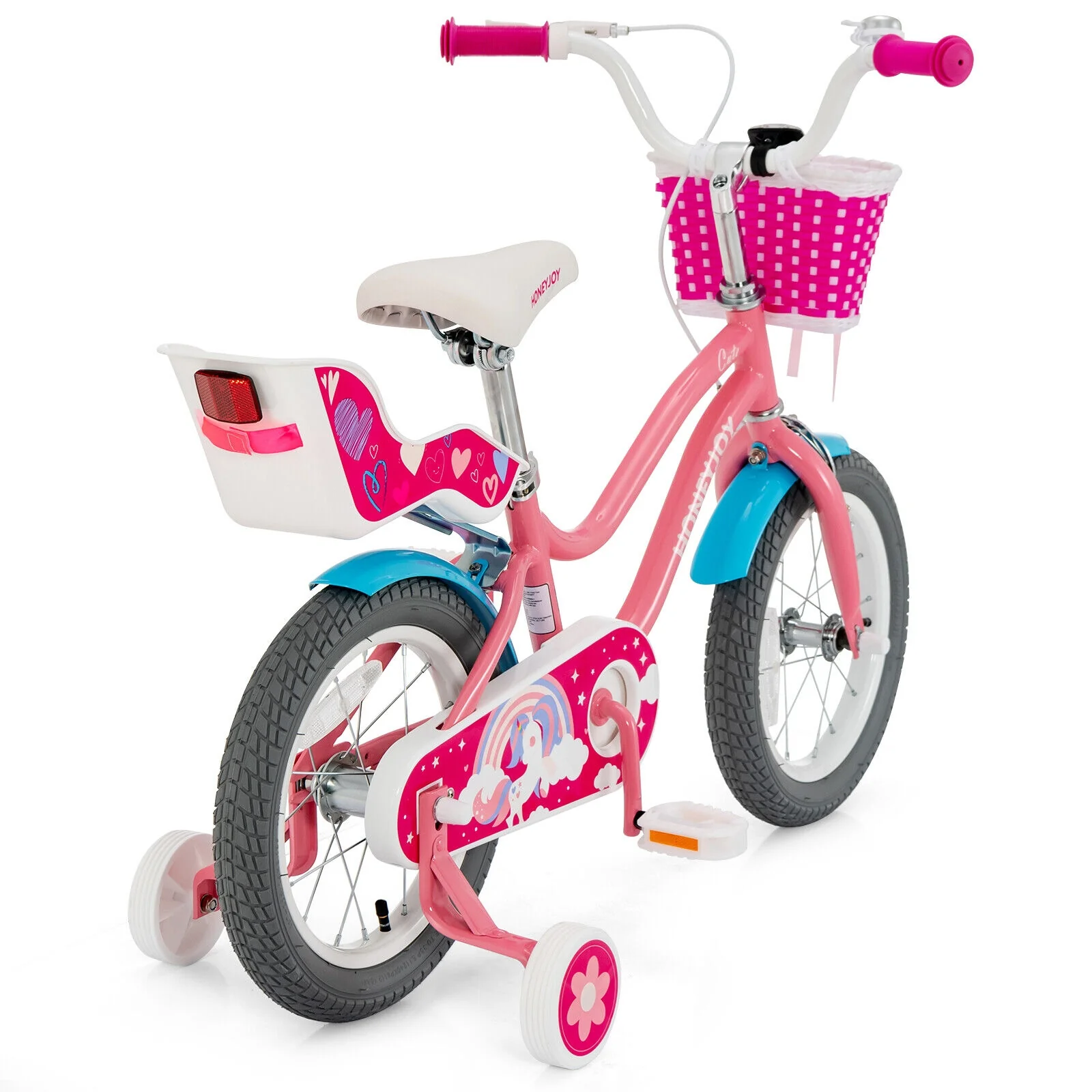 Kids Bicycle with Training Wheels and Basket for Boys and Girls Age 3-9 Years - Image 4