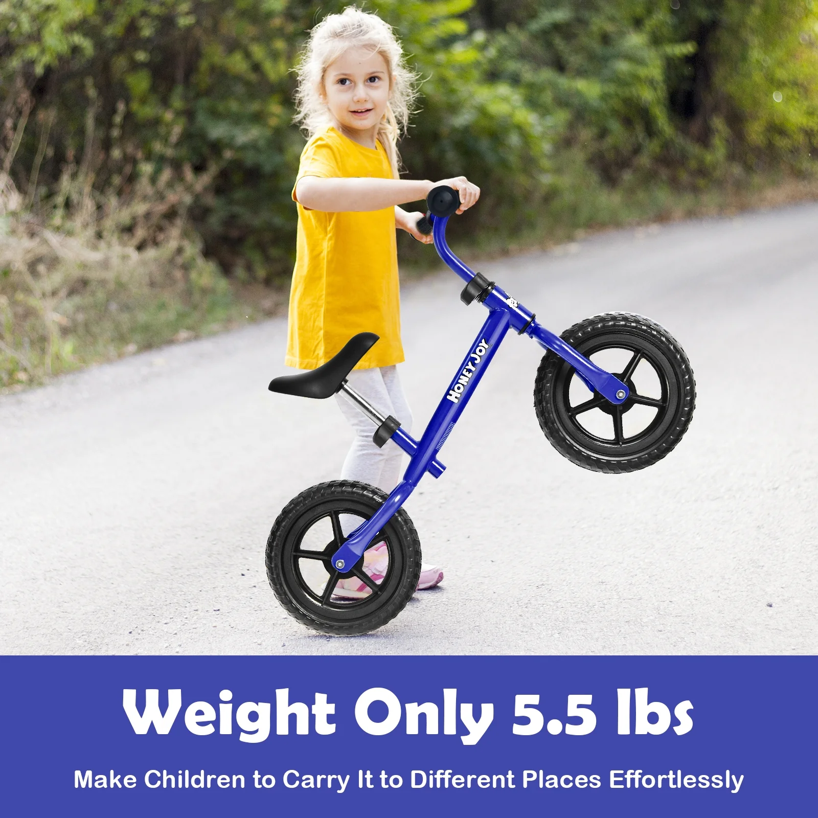 Kids No Pedal Balance Bike with Adjustable Handlebar and Seat - Image 16