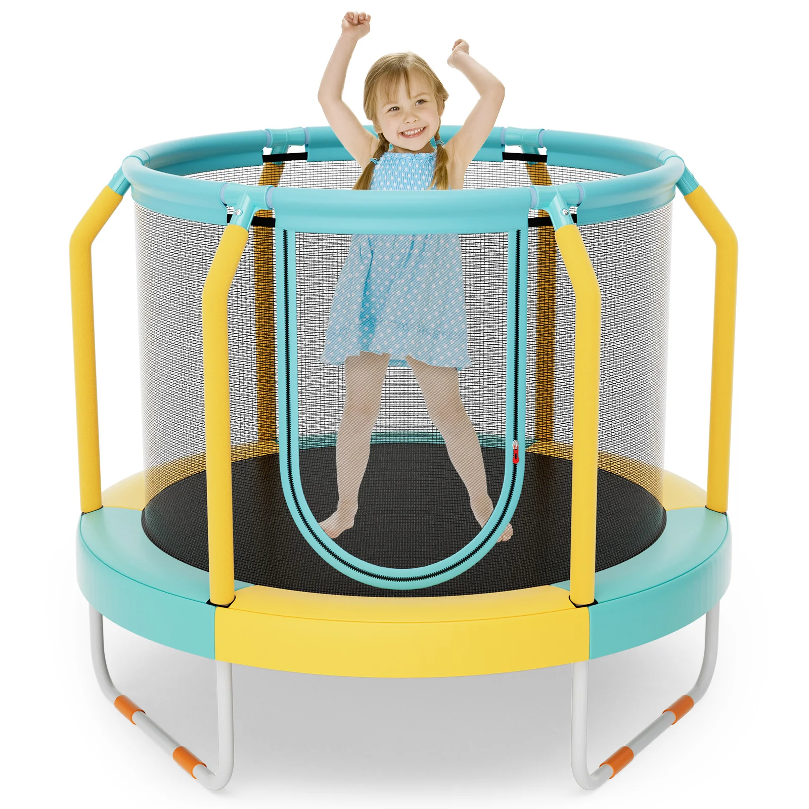 Mini Trampoline with Enclosure and Heavy-duty Metal Frame - Image 11