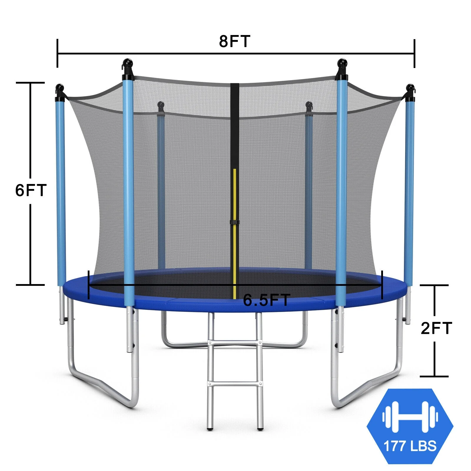 Outdoor Trampoline with Safety Closure Net - Image 4