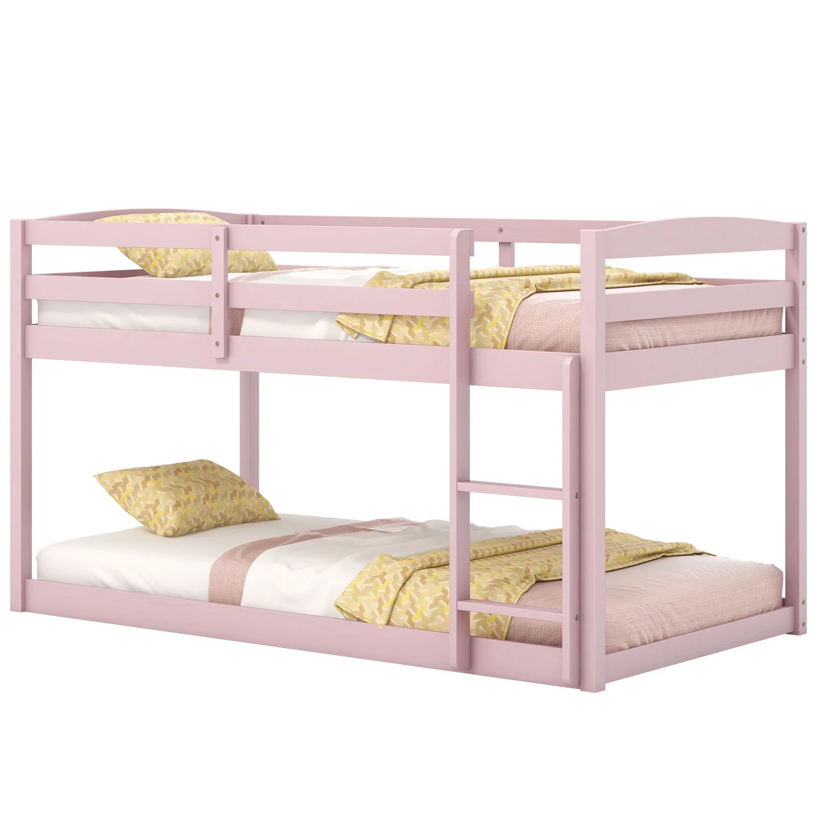 Twin Size Bunk Bed with High Guardrails and Integrated Ladder - Image 28